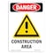 Signmission Safety Sign, OSHA Danger, 24" Height, Construction Area, Portrait, D-1824-V-1097 OS-DS-D-1824-V-1097 - alternate 1